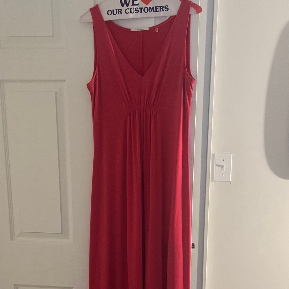 T Tahari Vibrant Red Sleeveless Maxi Dress